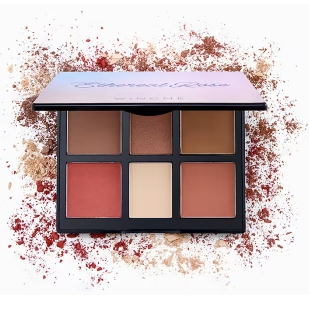 CLEARANCE! WingMe Cosmetics Ethereal Rose Eye & Face Palette, Light/Medium, NIB